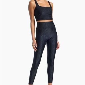 Black Textured Women's Jumpsuit
